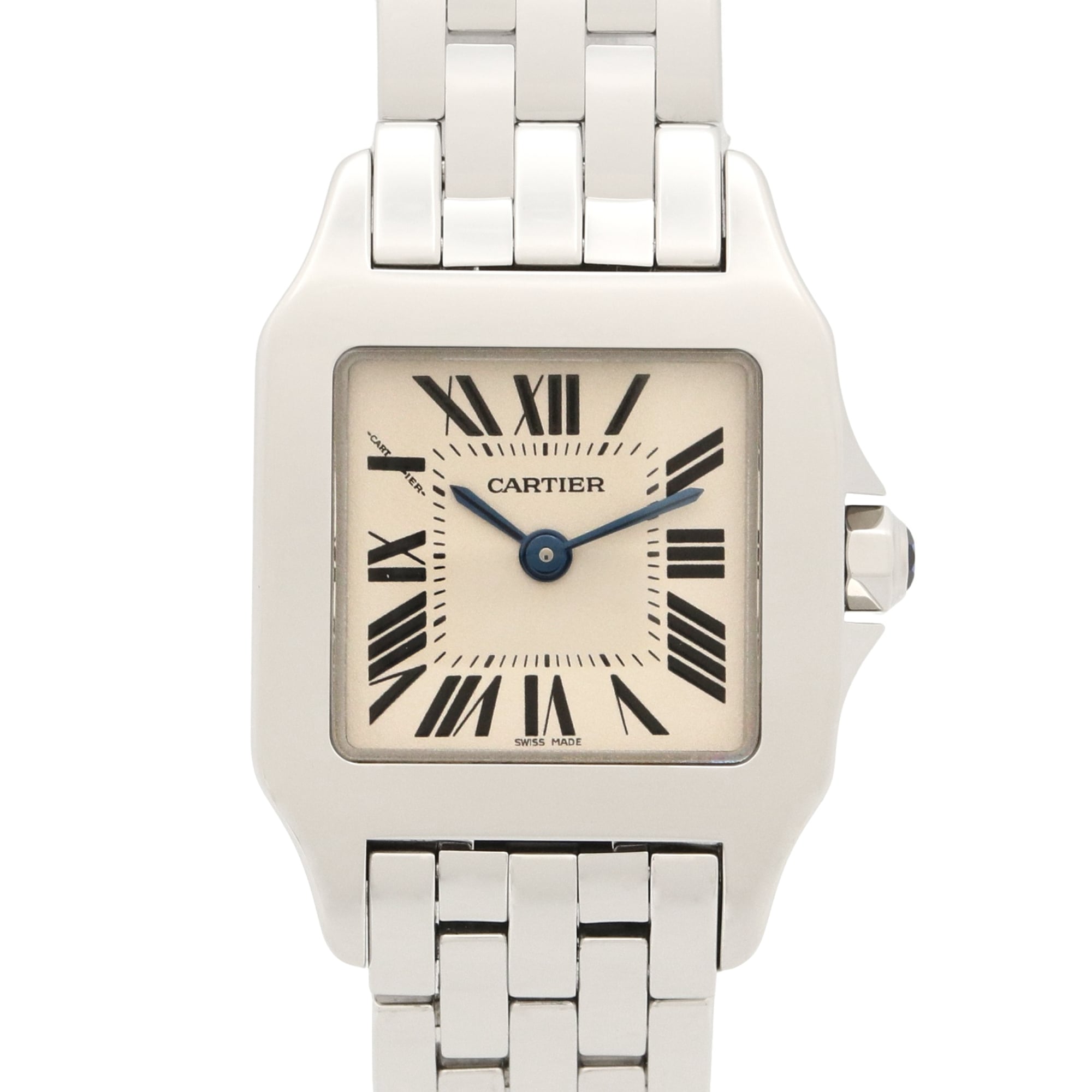 Cartier Santos Demoiselle SM Watch, Stainless Steel, Ladies, Ivory (W25064Z5)