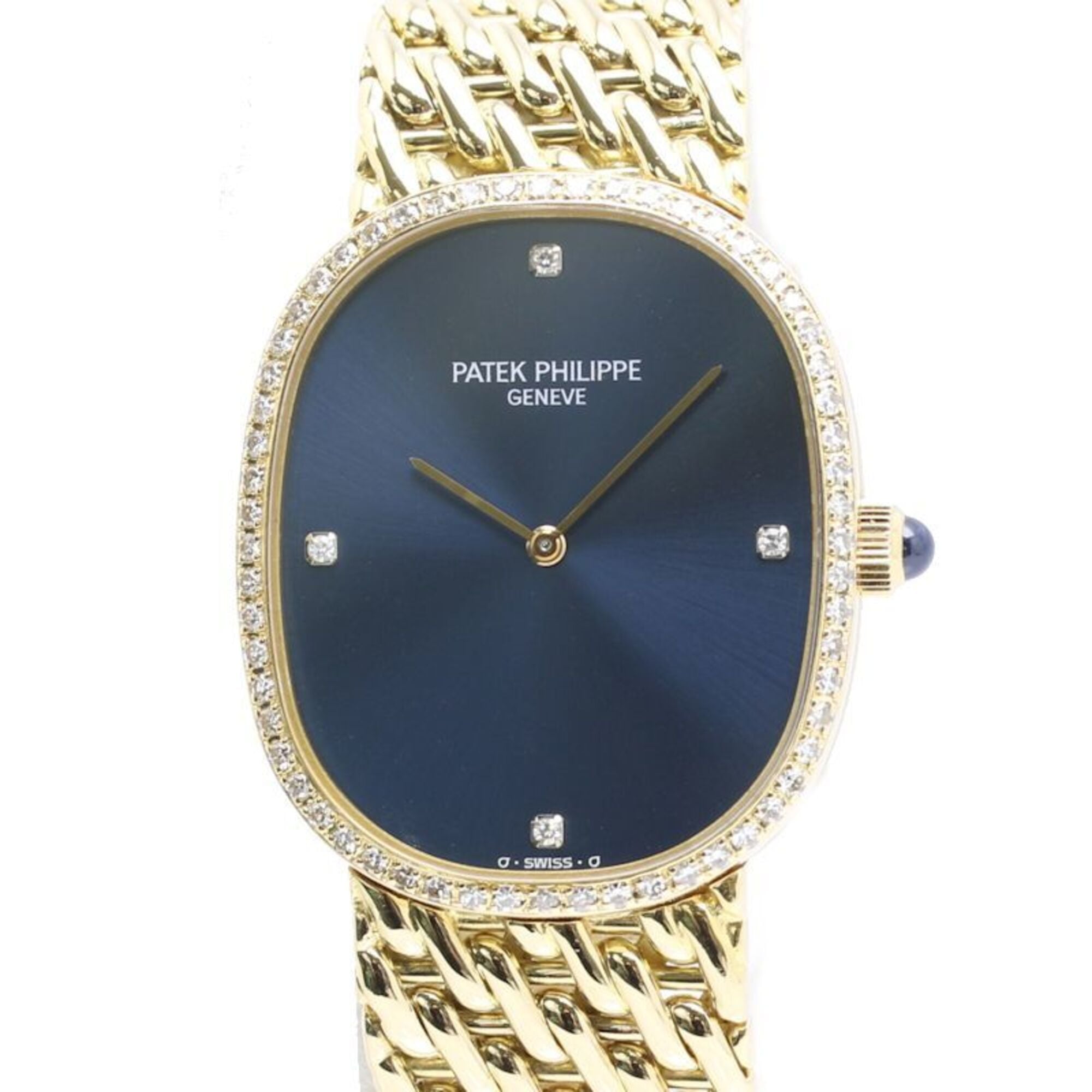 PATEK PHILIPPE Golden Ellipse Diamond 3849 17J Boys\' Watch Men\'s/Women\'s 18K Yellow Gold 40474