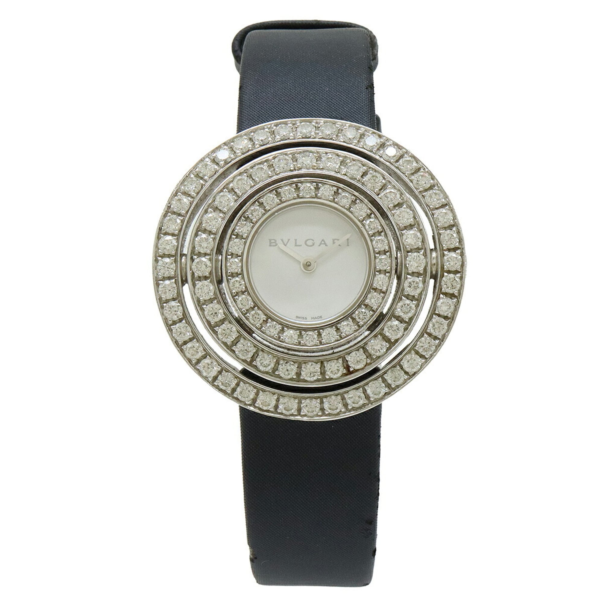 BVLGARI Astrale Cerchi White Dial Diamond Bezel Women\'s Quartz Watch AEW36G