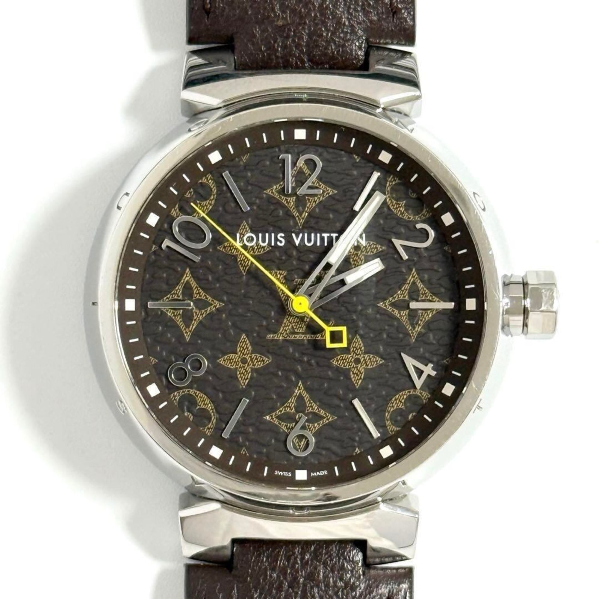 Louis Vuitton Men\'s Tambour Monogram Watch 39mm