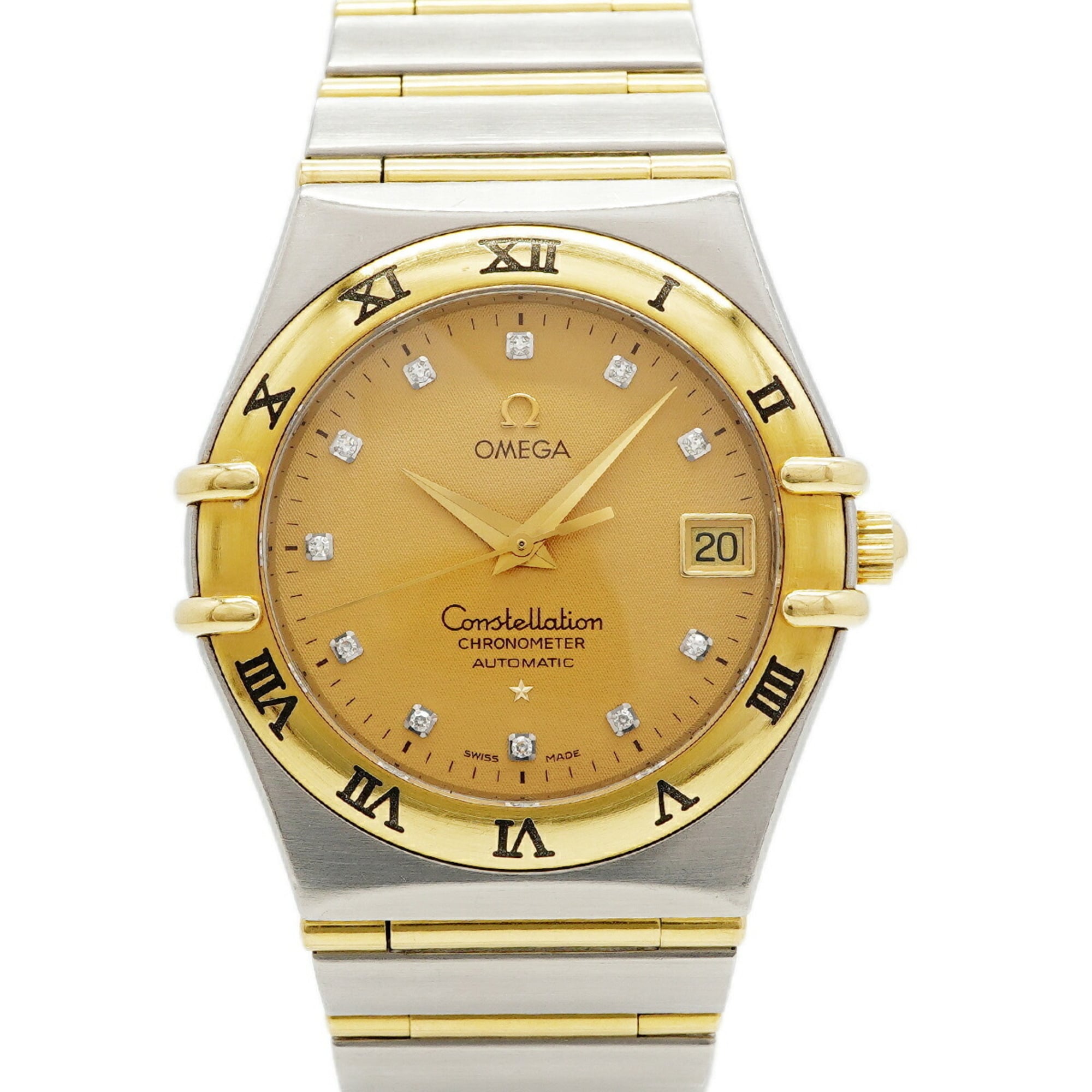 Omega Constellation Two-Tone Diamond 1202.15 Gold Dial Men\'s Watch