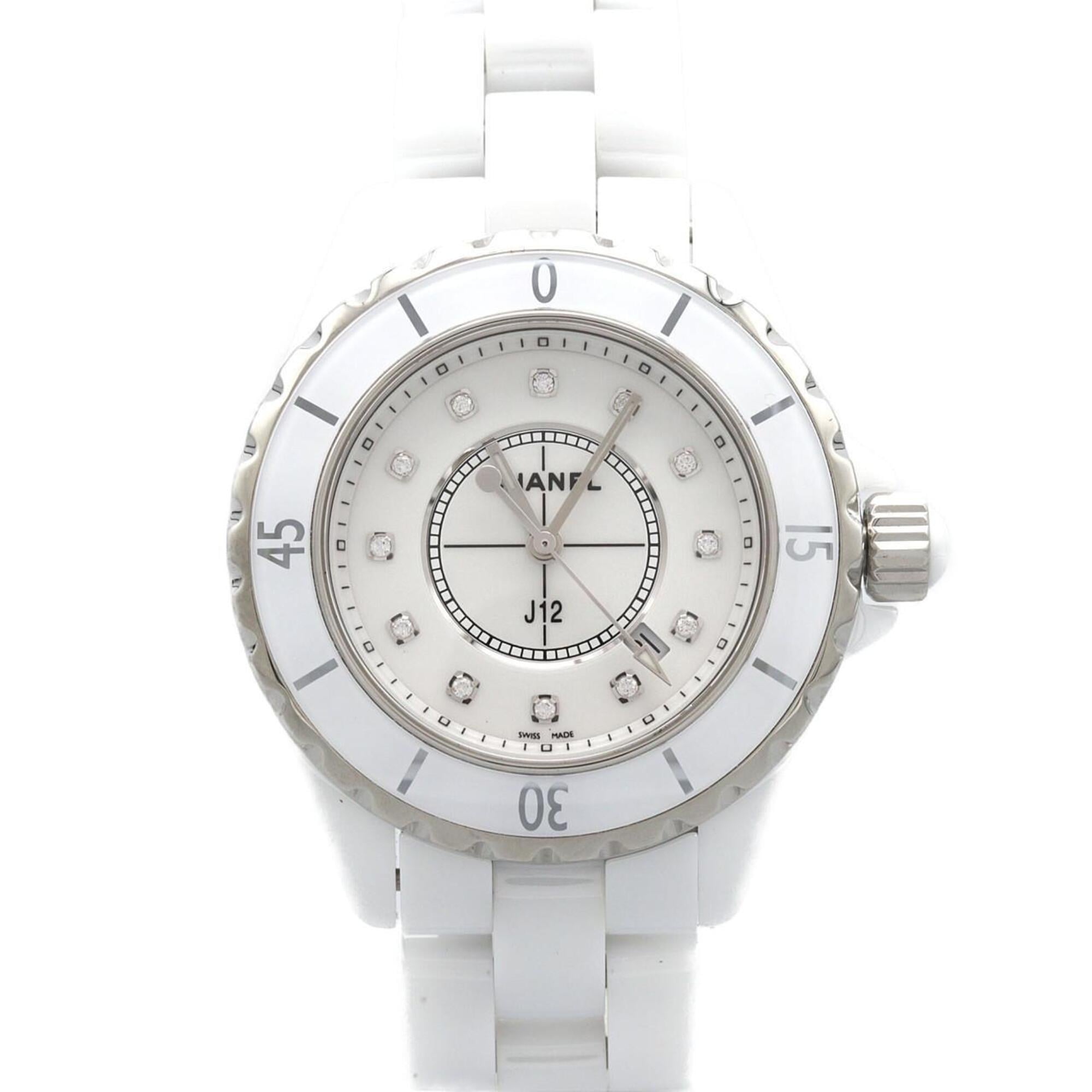 Chanel J12 33mm Ceramic 12P H1628 Quartz Watch
