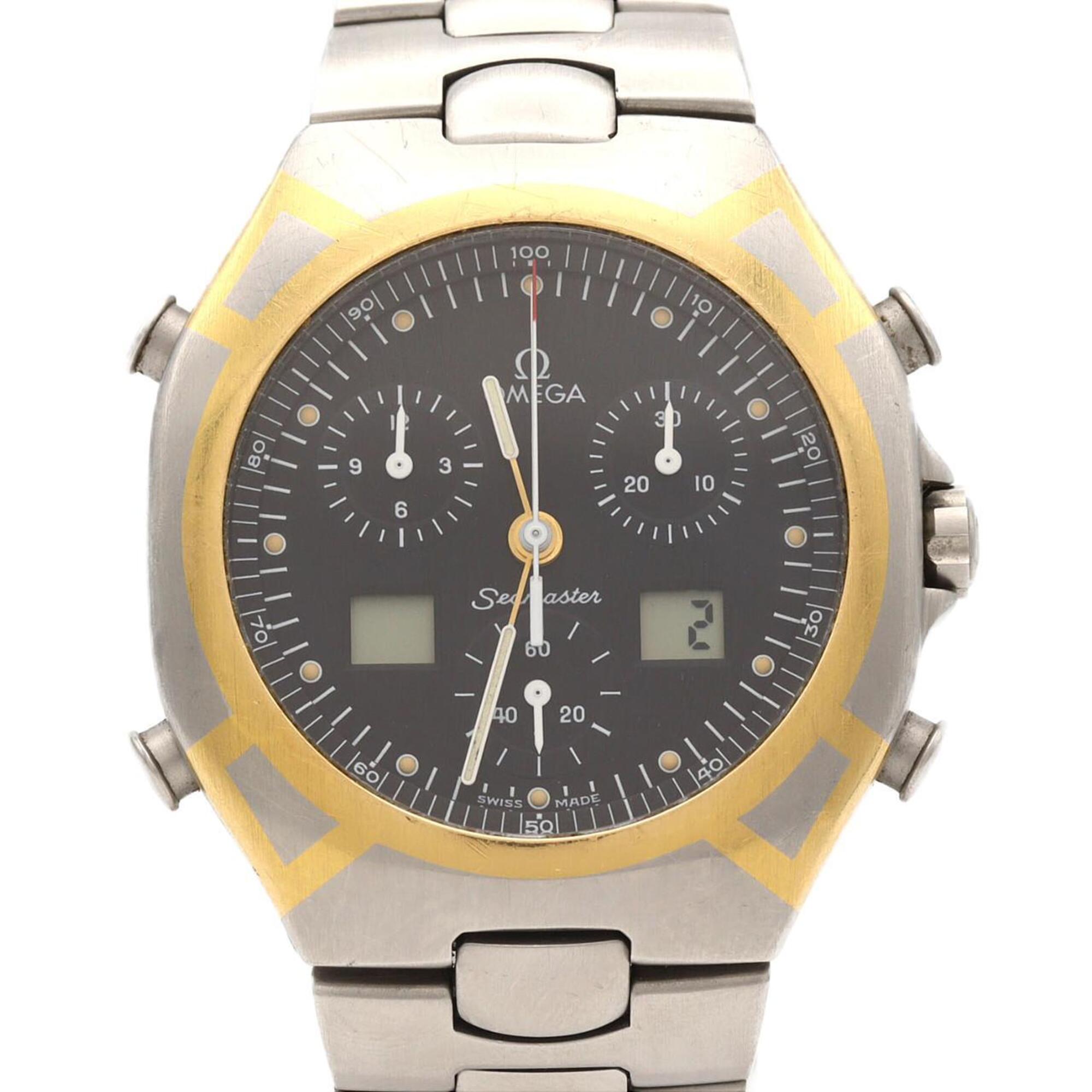 Omega Seamaster Polaris Two-Tone Stainless Steel x Gold-Plated Quartz Watch