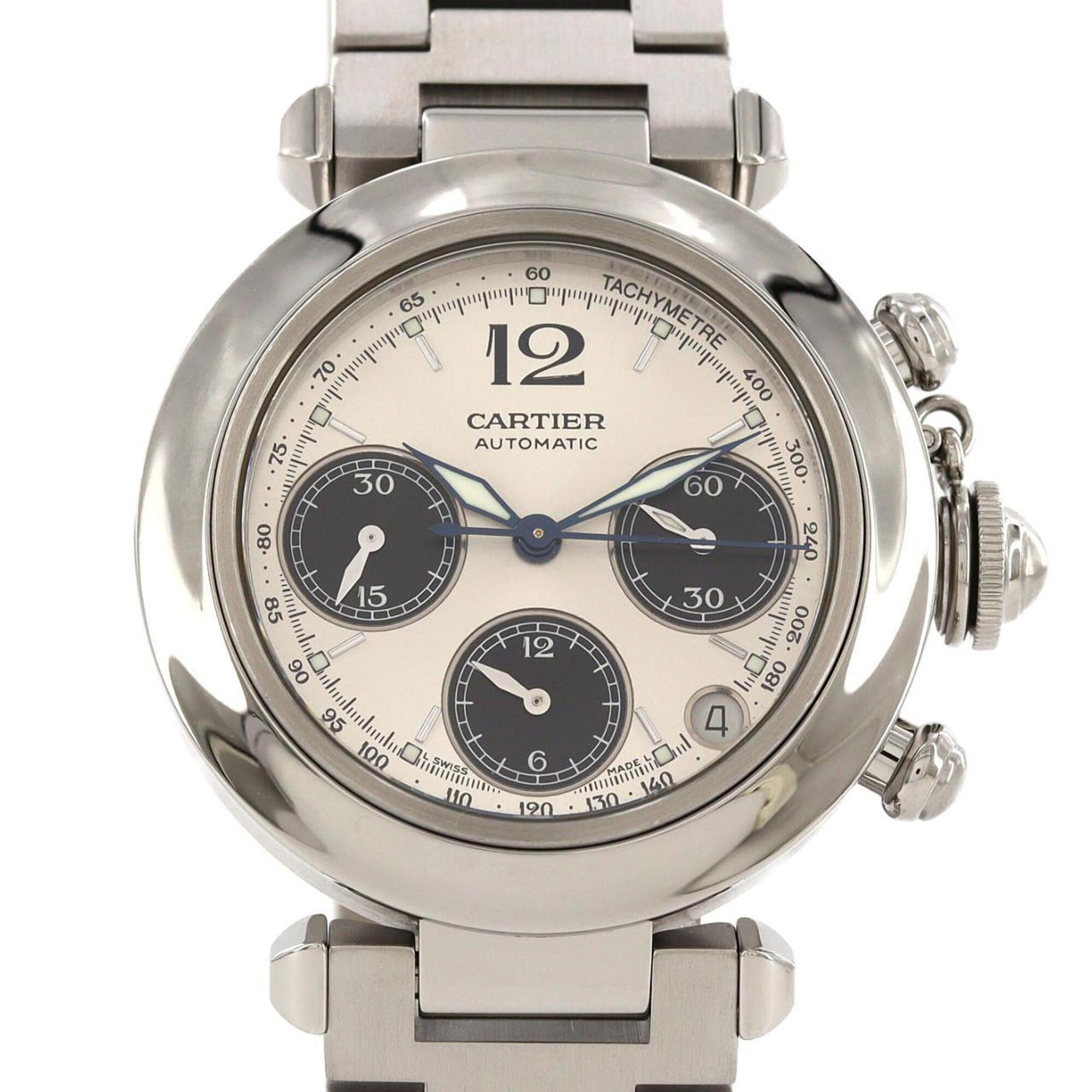 Cartier Pasha C Chronograph W31048M7 Stainless Steel Automatic Watch