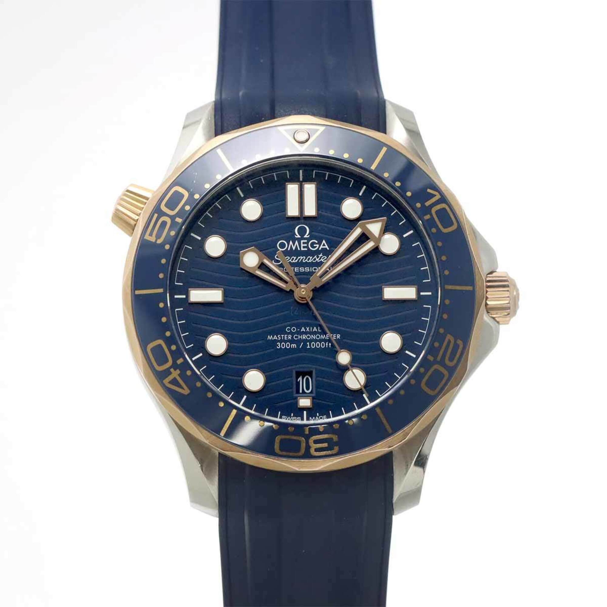 Omega Seamaster Diver 300 Co-Axial Master Chronometer Two-Tone 210 22 42 20 03 002 Men\'s Watch Date