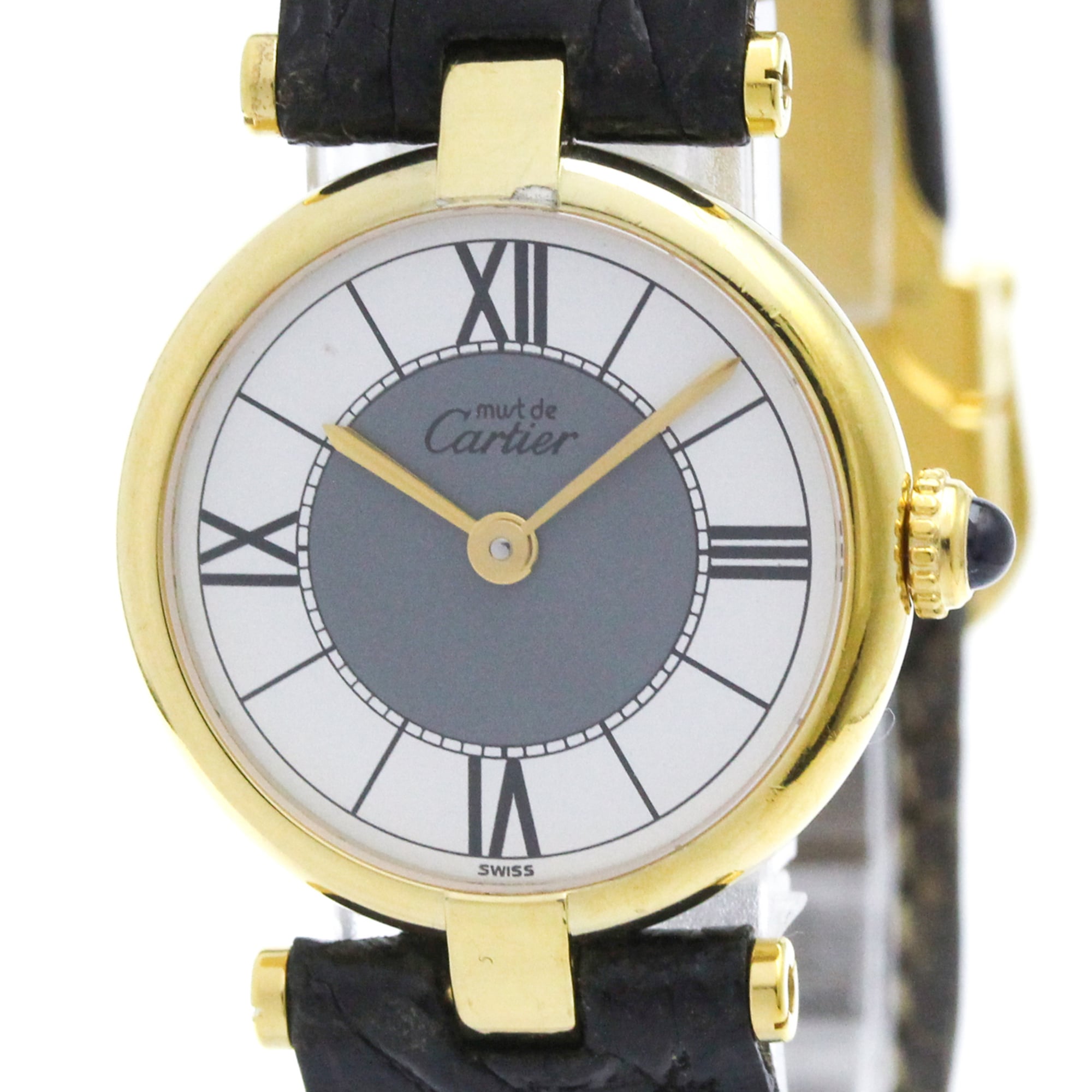 CARTIER Must Vendome Vermeil Gold Plated Quartz Ladies Watch 590004