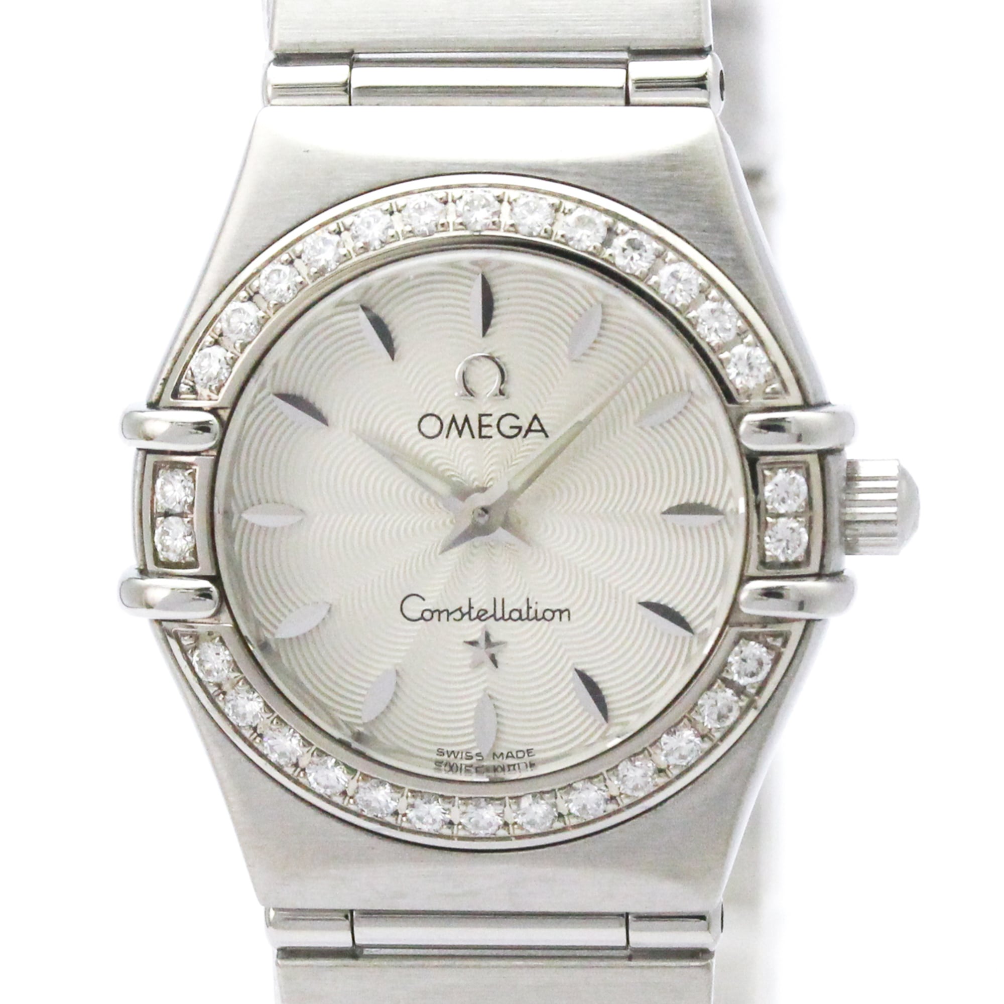 OMEGA Constellation Diamond MOP Dial Steel Quartz Ladies Watch 1466.31 Polished