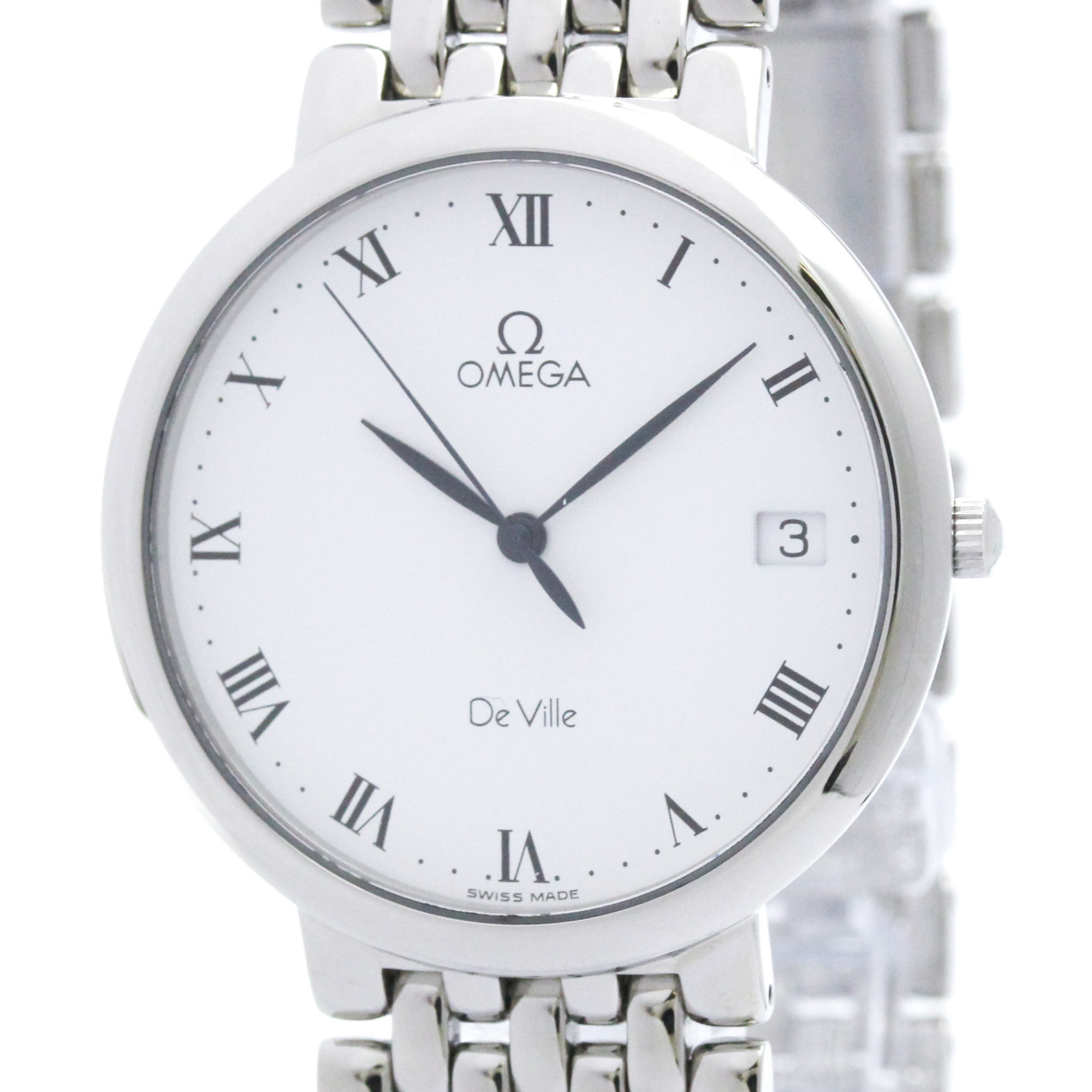 OMEGA De Ville Quartz Stainless Steel Mens Watch 7520.23 Polished