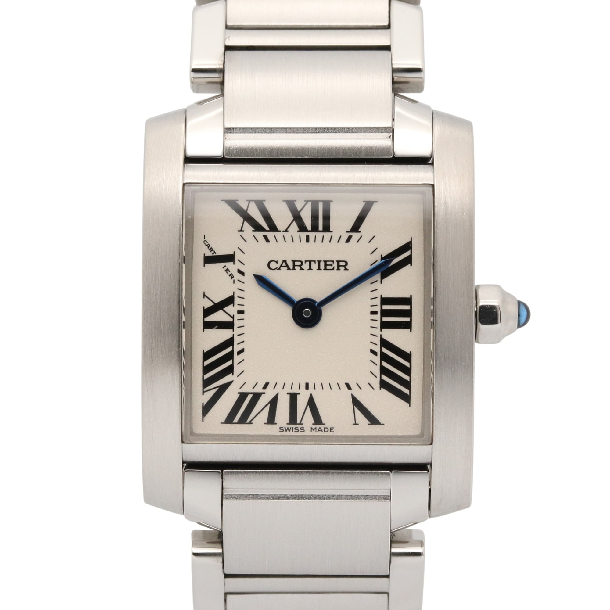 Cartier Tank Franaise SM Watch, Stainless Steel, Ladies, Silver Tone, W51008Q3