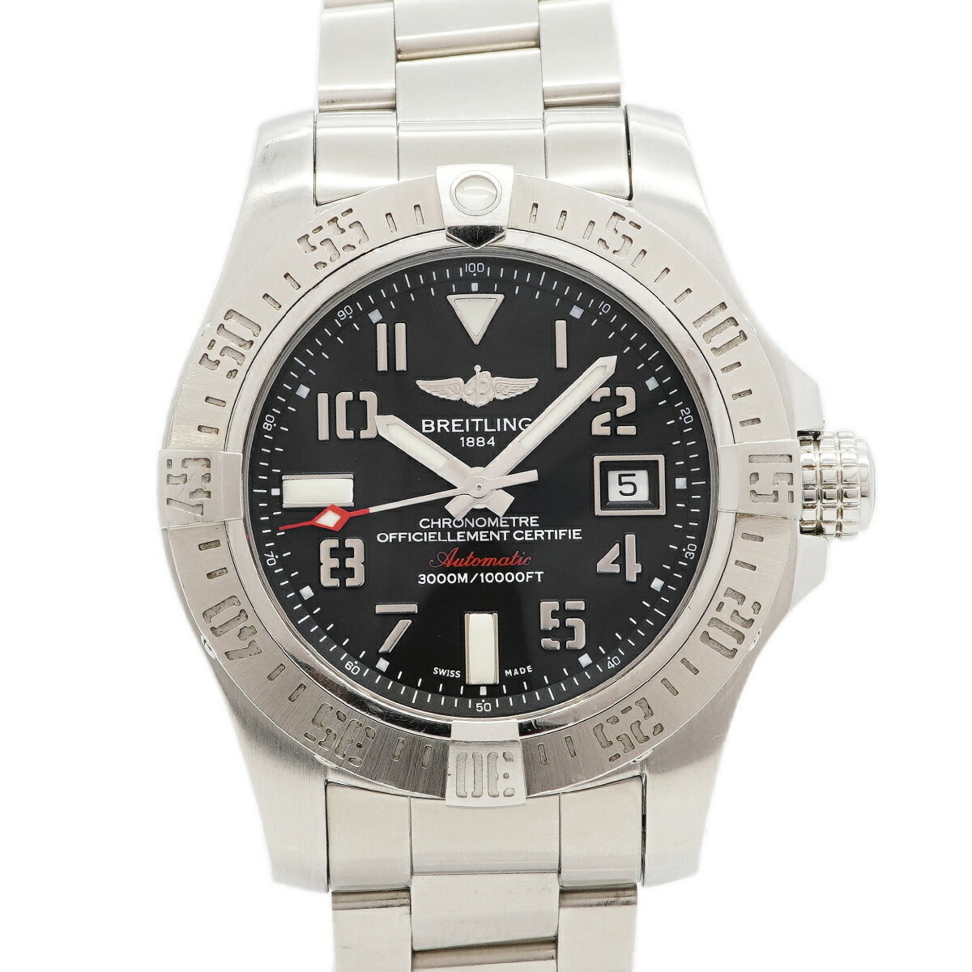 Breitling Avenger II Seawolf A1733110 A17331 Black Dial Men\'s Watch
