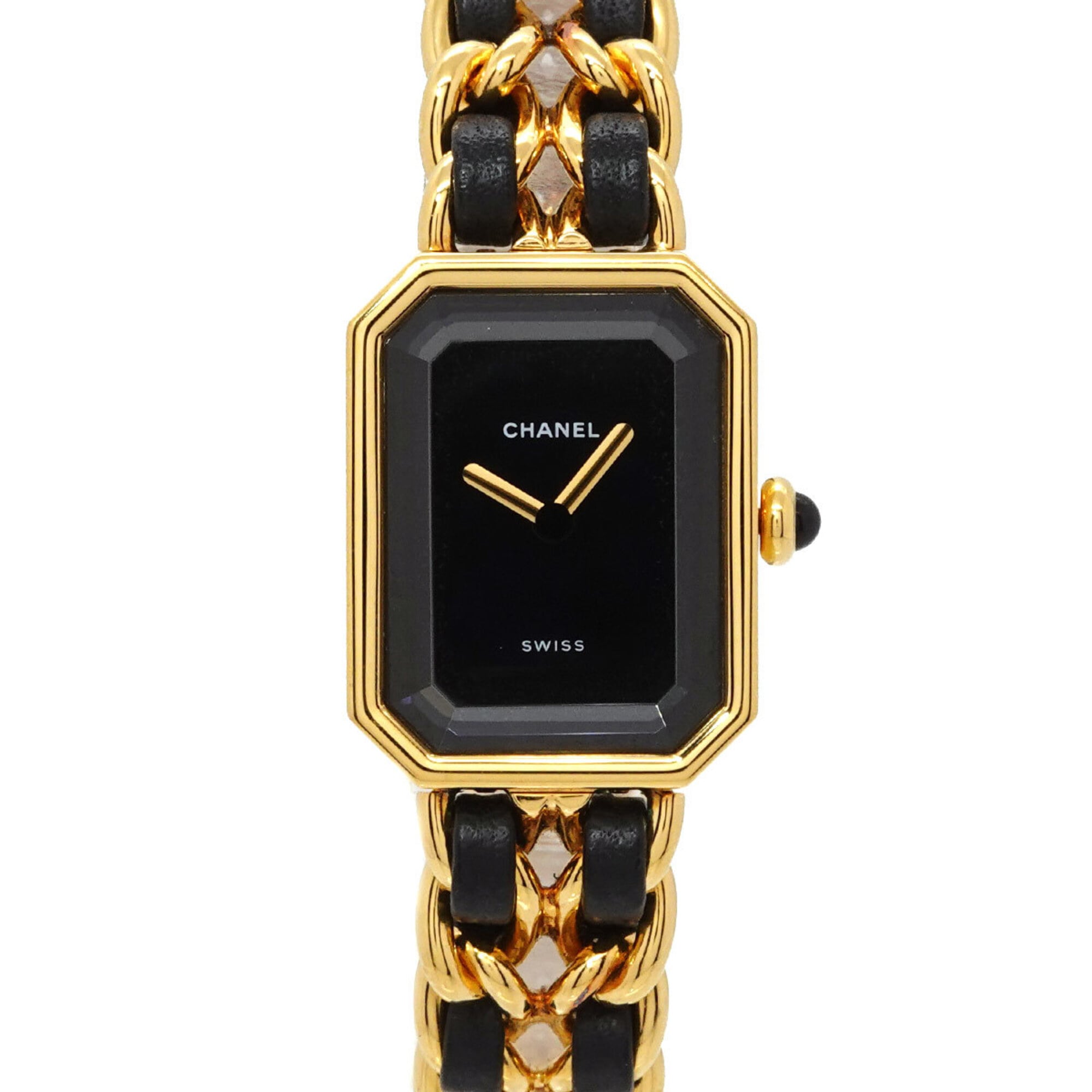 Chanel Premiere Large Size H0001 Women\'s Watch Black Gold Quartz