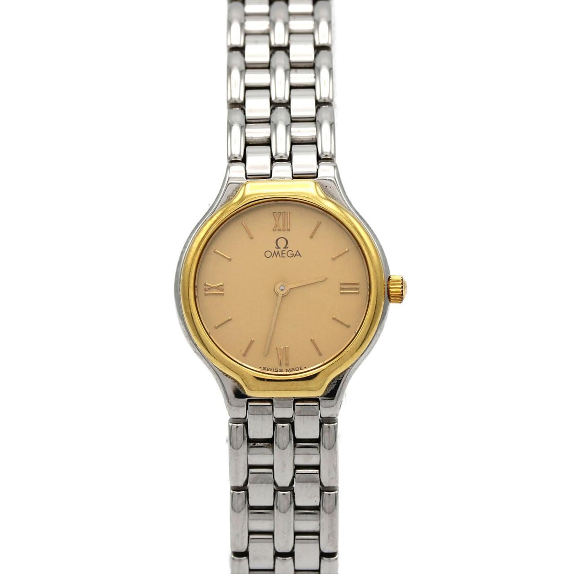 Omega De Ville Two-Tone Stainless Steel x Yellow Gold Quartz Watch