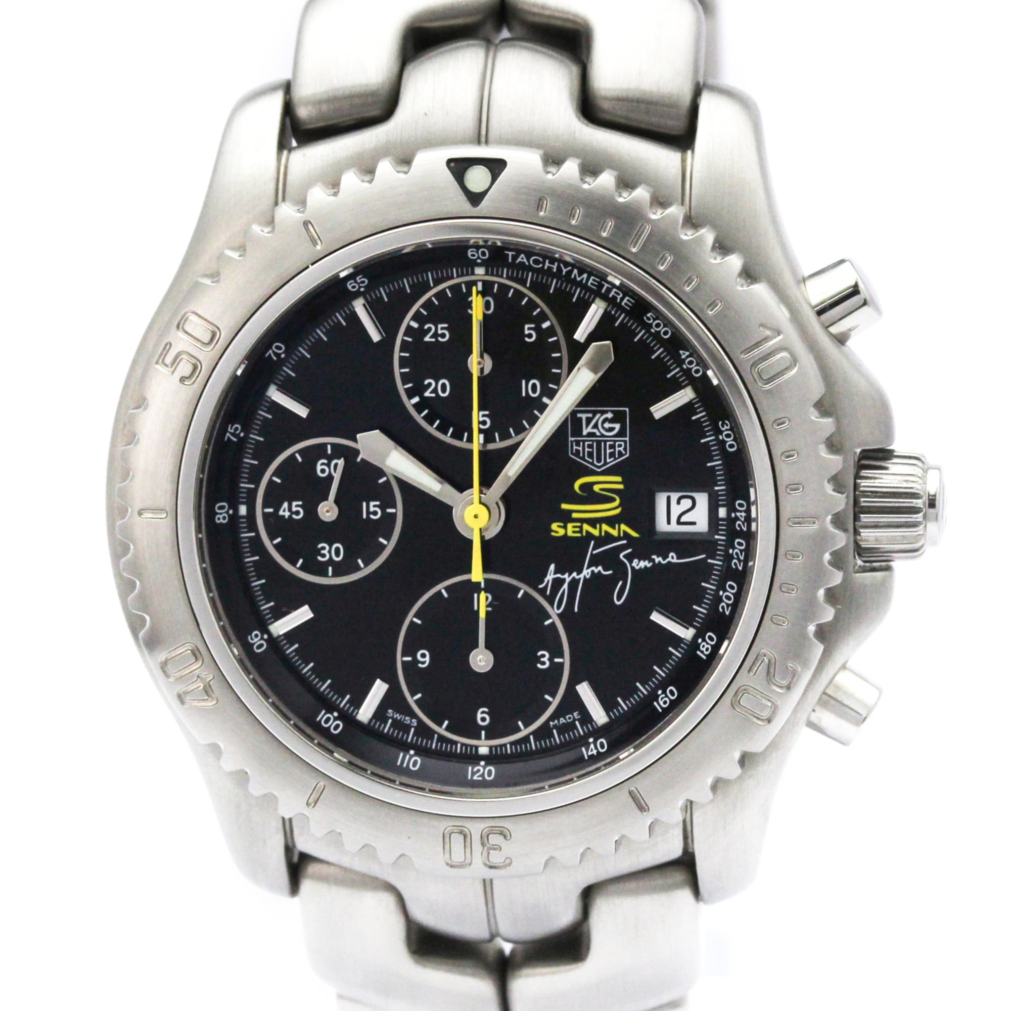 TAG HEUER Link Chronograph Ayrton Senna Limited Watch CT2115 Polished