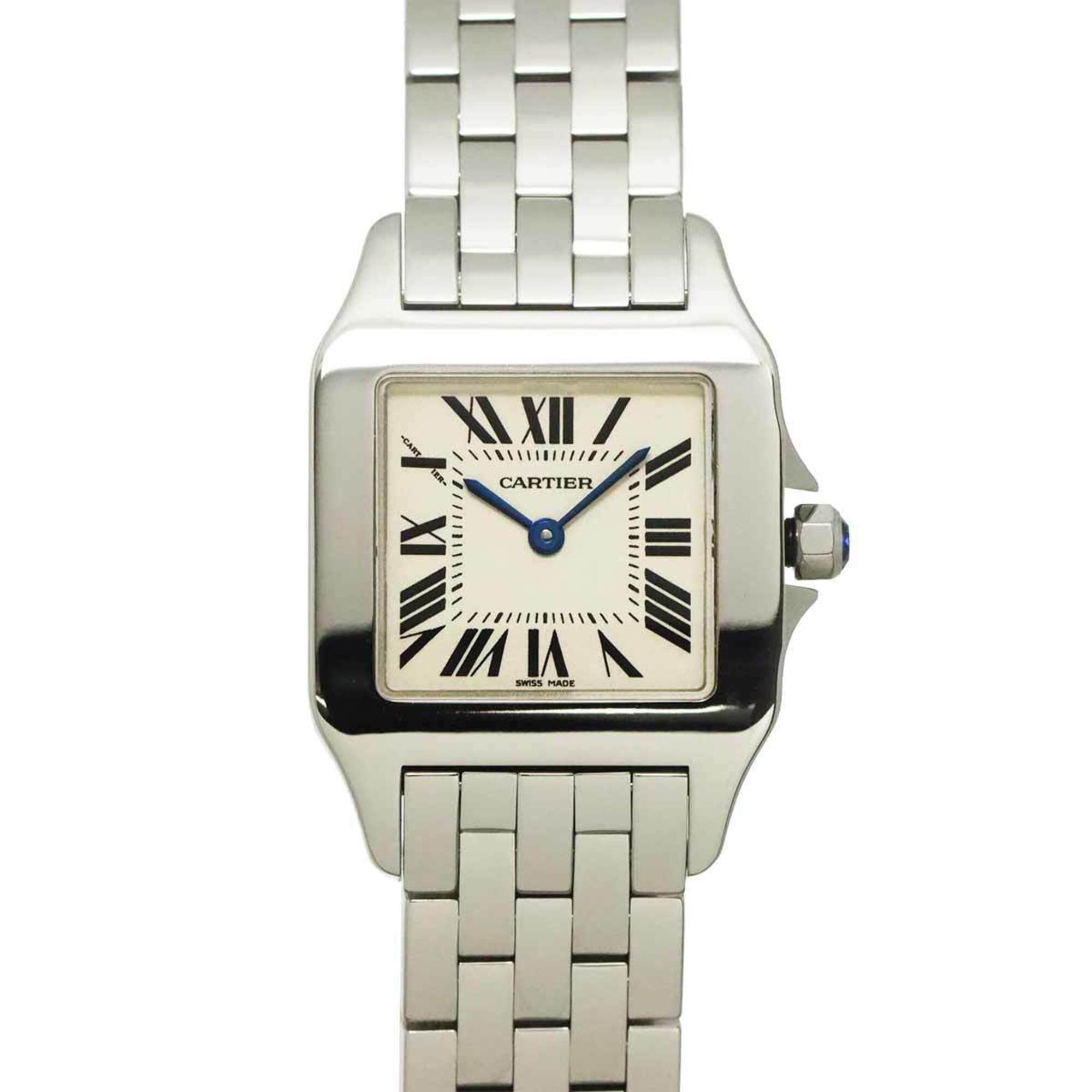 Cartier Santos Demoiselle LM W25065Z5 Boys\' Watch, Ivory, Quartz Watch