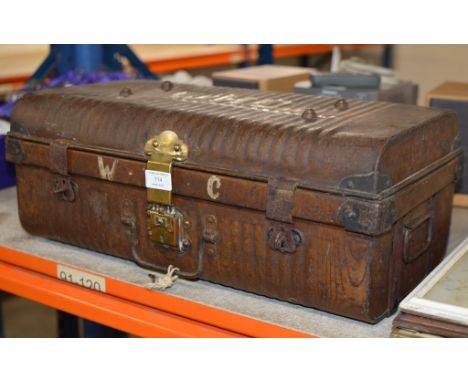 OLD METAL TRUNK     