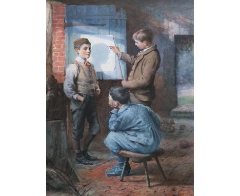 Louis Fairfax Muckley (1862-1926), watercolour, 'The Portrait', signed and dated 1888, 51 x 38cm