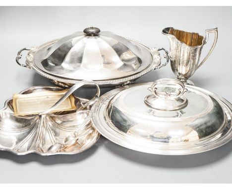 Silver plated ware including hot plate and cover