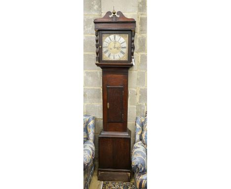 An 18th century oak eight day longcase clock, marked Sherratt, height 208cm