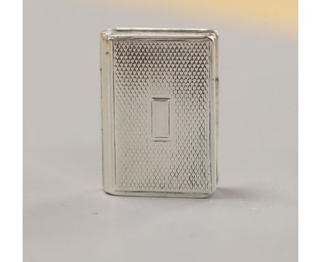 A William IV engraved silver vinaigrette, modelled as a book, Joseph Bettridge, Birmingham,1830, 31mm.