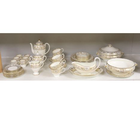 A Wedgwood Gold florentine pattern part tea coffee and dinner service