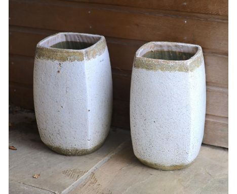 A pair of Celine de Lys ceramic vases, height 41cm