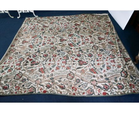 A Chelsea Textiles crewel work double bed spread