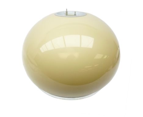 Guzzini style vintage mushroom shaped ceiling light shade, with chromium plated mounts, H33cm approx Condition Report Click h