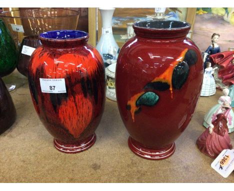 Two Poole vases