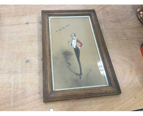 Edwardian military portrait 'The Thin Red Line' signed and dated 1906