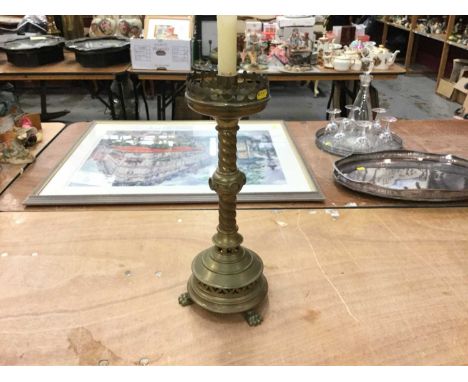 Gothic brass alter candlestick