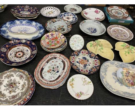 Selection of Masons ironstone and other decorative ceramic plates and dishes