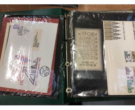 Quantity of stamps, first day covers and collectors cards (3 albums)