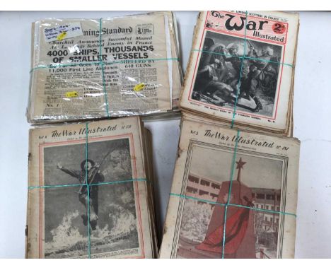 Large group of First and Second World War papers to include the War illustrated and others