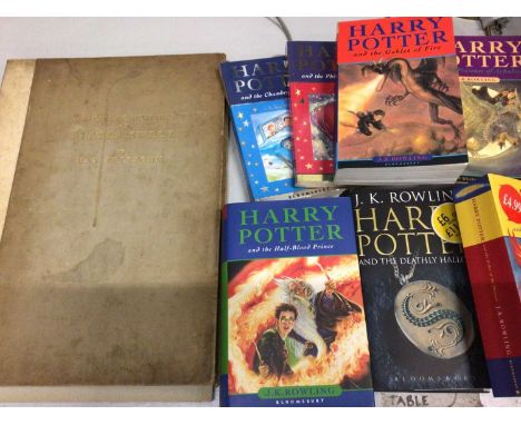 Heroes and Heroines of Bitter Sweet by Max Beerbohm, together with various copies of Harry Potter including two first edition