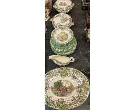 Spode Byron pattern service, approximately 31 pieces