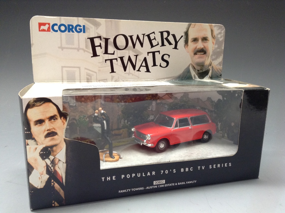 Corgi Toys a rare Fawlty Towers Miss spelt, limited print die- cast