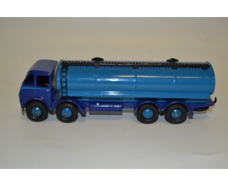 Dinky Superoys 504 Foden 14 Ton Tanker, blue cab and chassis, light blue back and hubs, unboxed 
