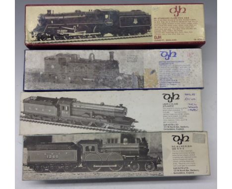 DJH Model Kits - four OO gauge unbuilt locomotive model kits, K6 4-4-2 LNER Atlantic, Z class; K8  0-4-4T, British Railways/L