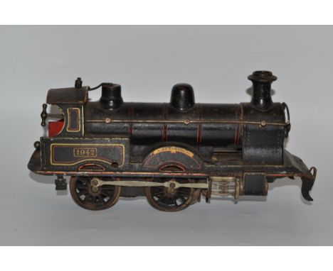 A Marklin Gauge 1 clockwork 0-4-0 King Edward VII engine, black livery, outlined in red, 31cm long