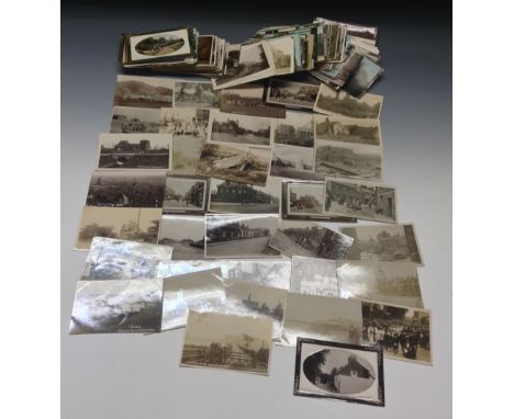 Postcards, Topo, Edward VII - George V and few later, including local; strong in rps including, Louth Flood (6), Hemingfield 