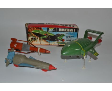 A J.Rosenthal Toys Ltd. JR21 Gerry Anderson`s Thunderbirds model, Thunderbird 2 with friction motor, boxed, c.1960;  others, 