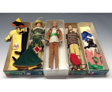 A Mattel Ken doll, stock number 750, boxed; Cinderella's Prince Charming; Ken doll by Mattel, another Matador;  boxes and acc