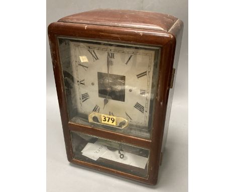 A Bulle Art Deco mahogany mantel clock, height 32cm