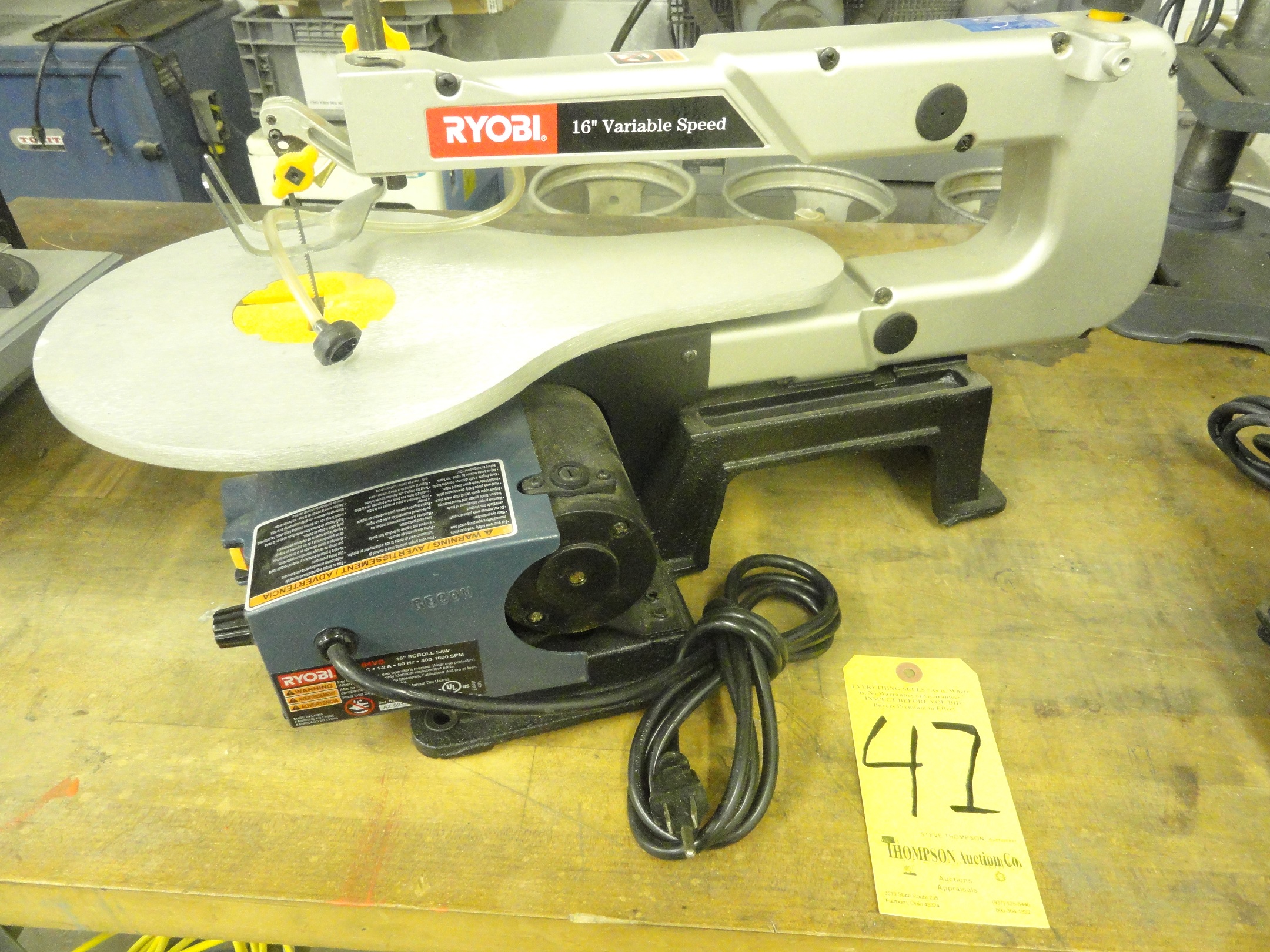Ryobi 16 In. Variable Speed Scroll Saw, 110/1/60