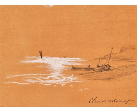 Claude Monet (1840-1926), Sketch on Paper Signed (lower right) Image Size: 11 7/8 x 8 7/8 inches (30.3cm x 22.6cm) Claude Osc