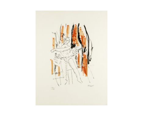 LÉGER FERNAND (1881 - 1955) Fernand Léger plate signed and numbered "The Swan Lake" lithograph printed in colors || LÉGER FER