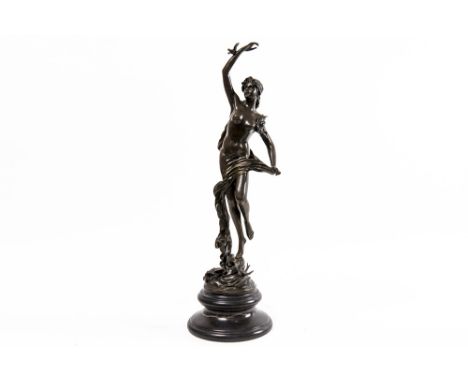 MOREAU AUGUSTE (1834 - 1917) French sculpture in bronze - on a marble base  - signed Auguste Moreau and with foundry mark || 