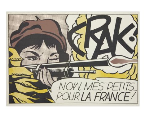 LICHTENSTEIN ROY (1923 - 1997) Roy Lichtenstein "Crak !" offset lithograph printed in colors to be dated in 1963/64 printed b