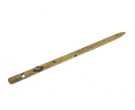 antique small Japanese throwing arrow, which was worn in the hair among others by geishas || Antiek Japanse "Baishin" - werpp