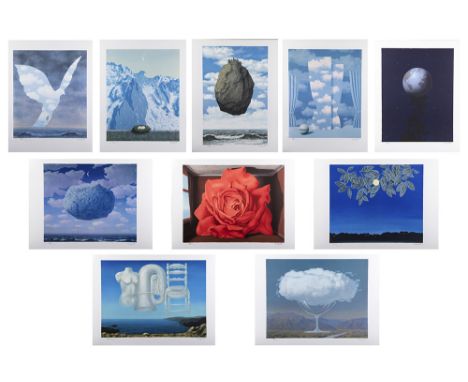 MAGRITTE RENÉ (1898 - 1967) René Magritte suite of ten plate signed and numbered lithographs with name stamp and signature of